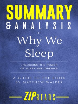 cover image of Summary & Analysis of Why We Sleep